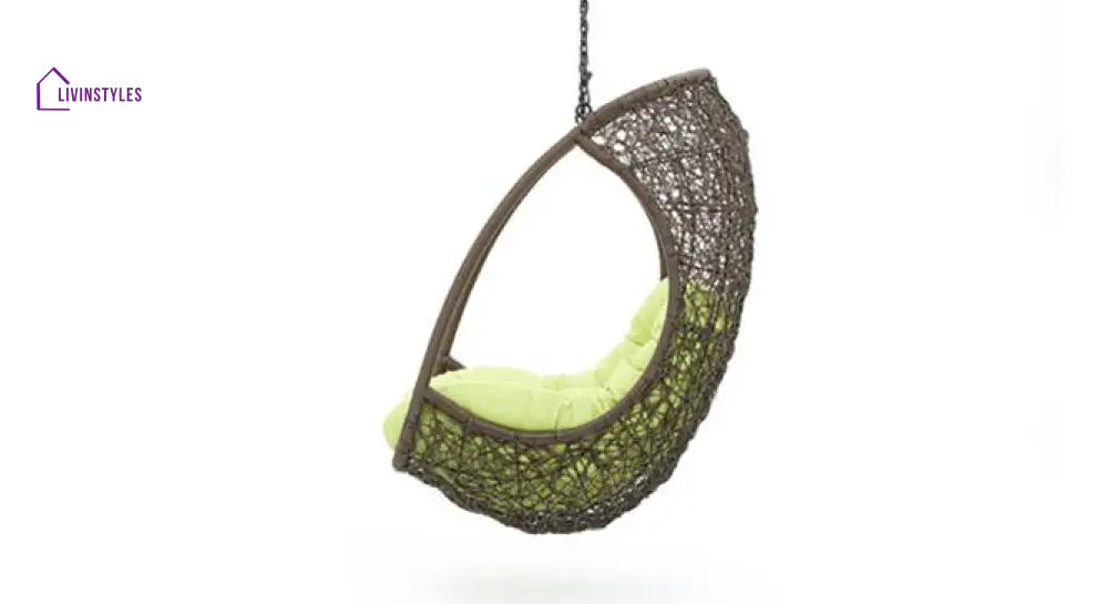 Bianchi Single Seater Hanging Swing Without Stand For Balcony Garden Swing (Dark Brown) Swings