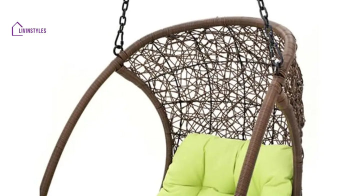 Bianchi Single Seater Hanging Swing Without Stand For Balcony Garden Swing (Dark Brown) Swings