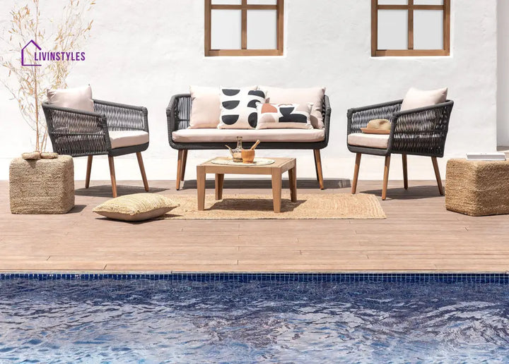 Bilbao Outdoor Sofa Set 2 Seater 2 Single seater Set Braided & Rope - Sofa Sets