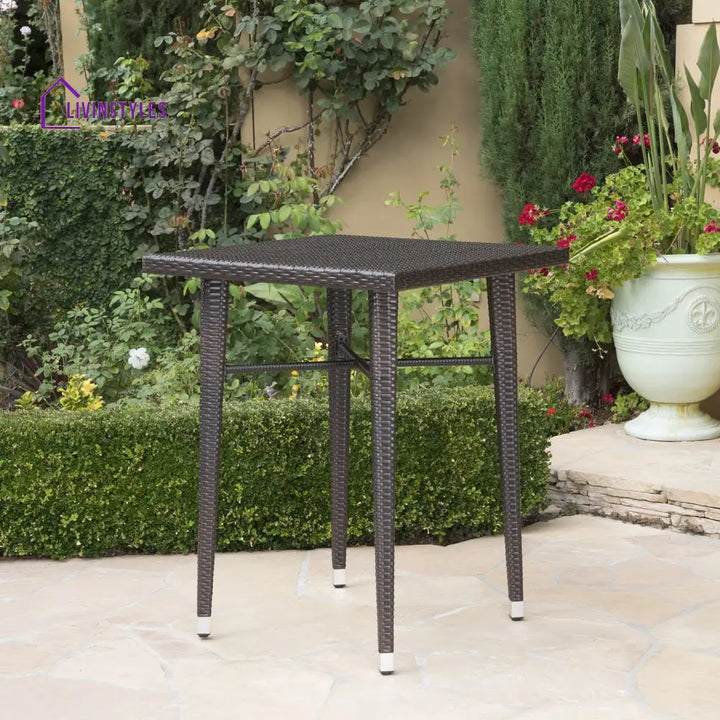 Billy Outdoor Patio Bar Sets 4 Chairs and 1 Table (Brown) - Bar Sets