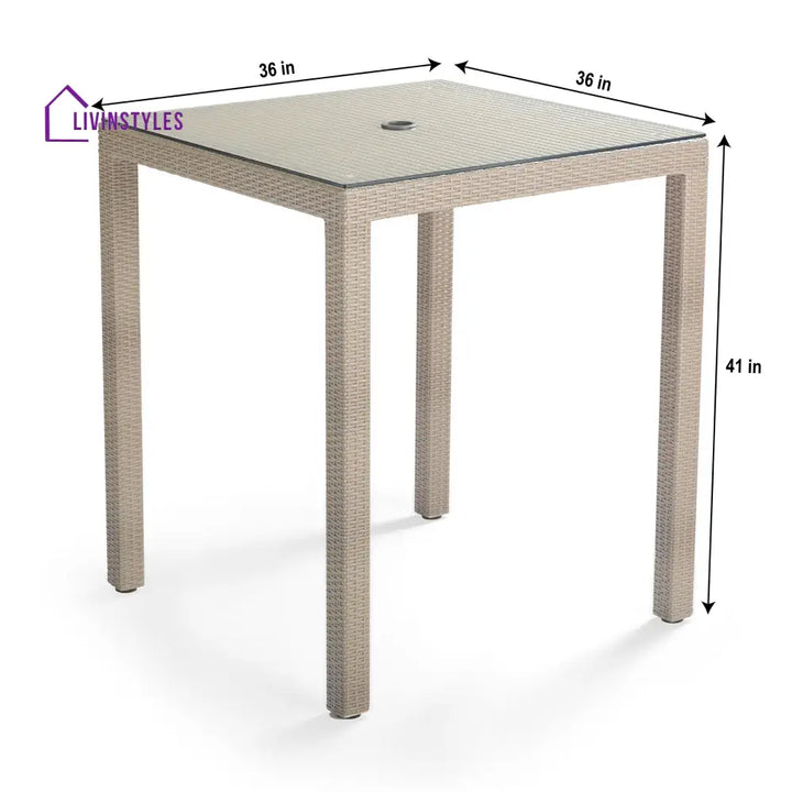Billy Outdoor Patio Bar Sets 4 Chairs and 1 Table (Pearl White) - Bar Sets