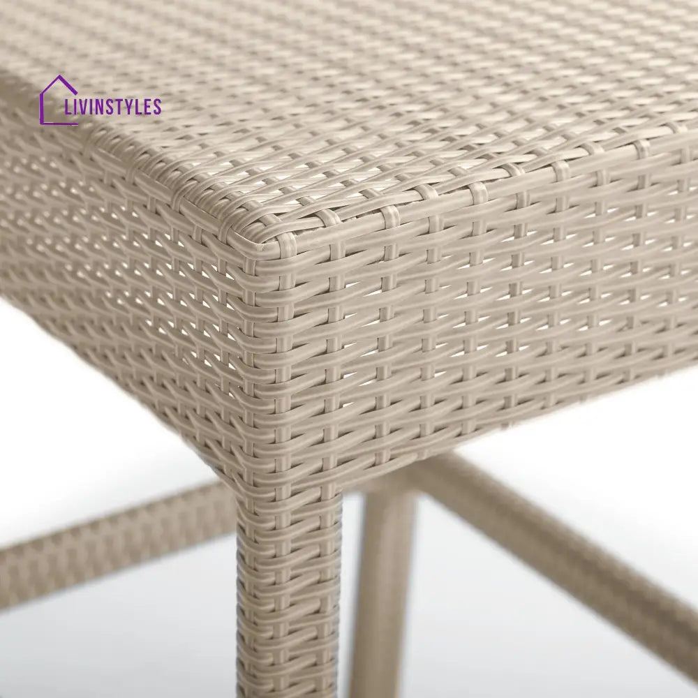 Billy Outdoor Patio Bar Sets 4 Chairs and 1 Table (Pearl White) - Bar Sets