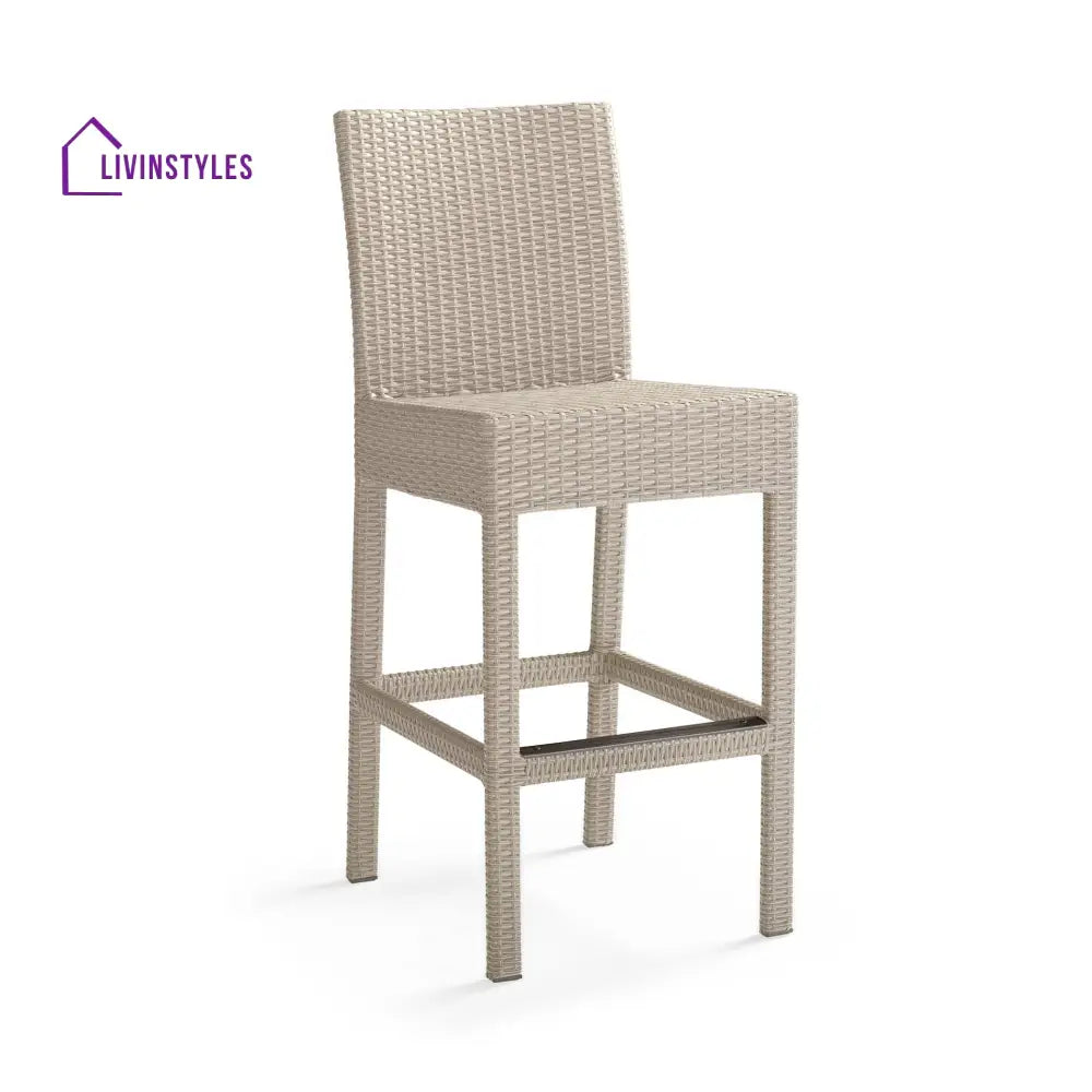 Billy Outdoor Patio Bar Sets 4 Chairs and 1 Table (Pearl White) - Bar Sets