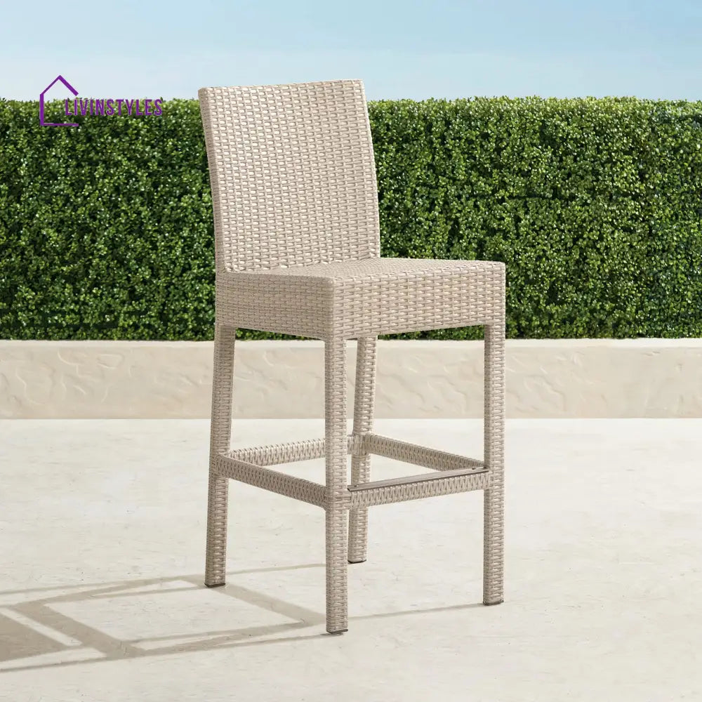 Billy Outdoor Patio Bar Sets 4 Chairs and 1 Table (Pearl White) - Bar Sets