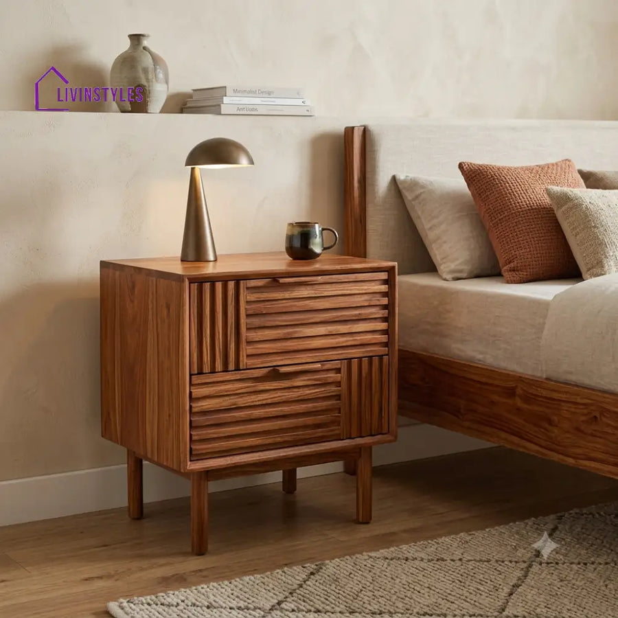 Bimpe Premium Wooden Bedside Table | Side Table for Bedroom