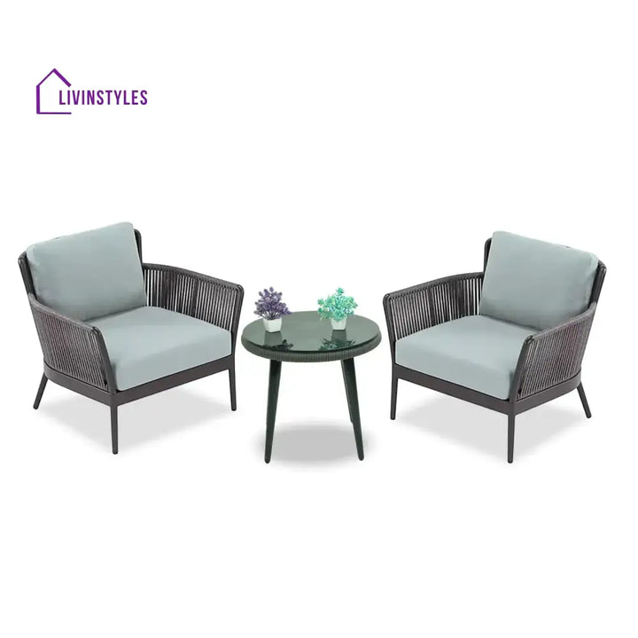 Binita Outdoor 3 Piece All-Weather Rope Patio Set - Patio Set