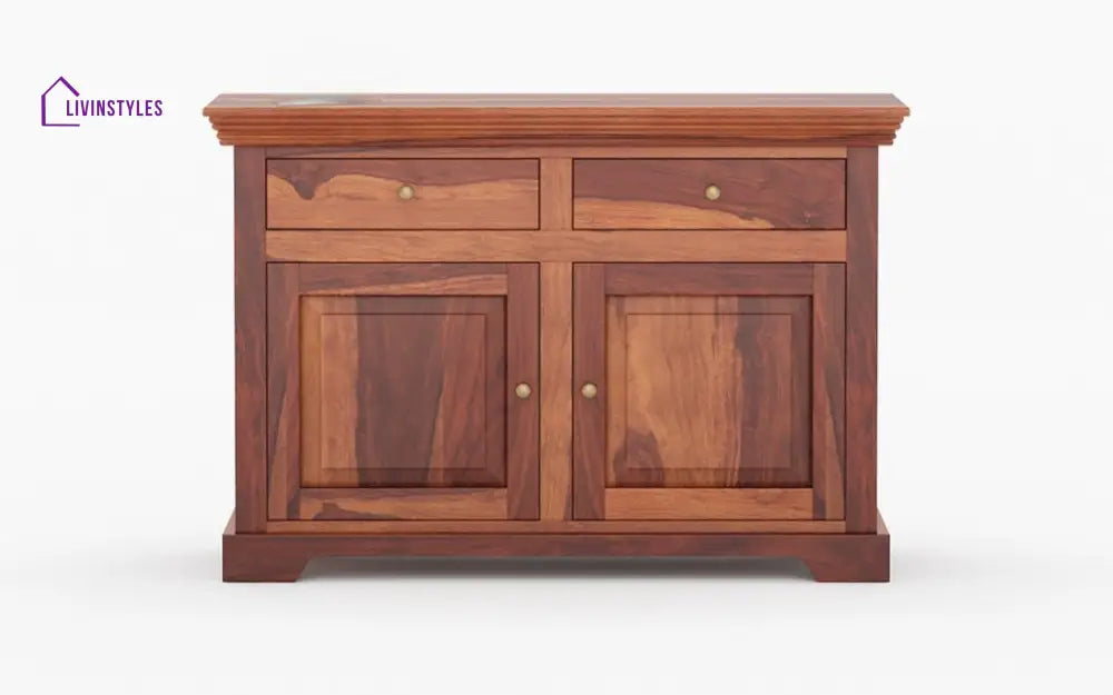 Biran Solid Wood 2 Drawer Cabinet