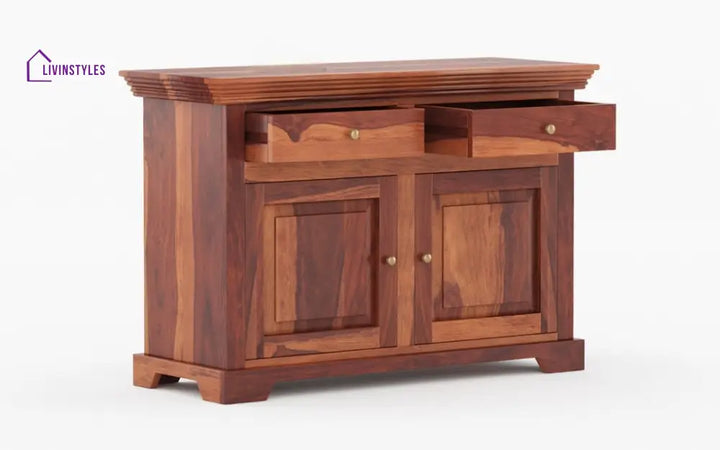 Biran Solid Wood 2 Drawer Cabinet