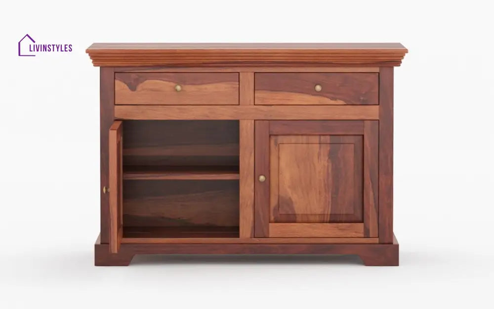 Biran Solid Wood 2 Drawer Cabinet