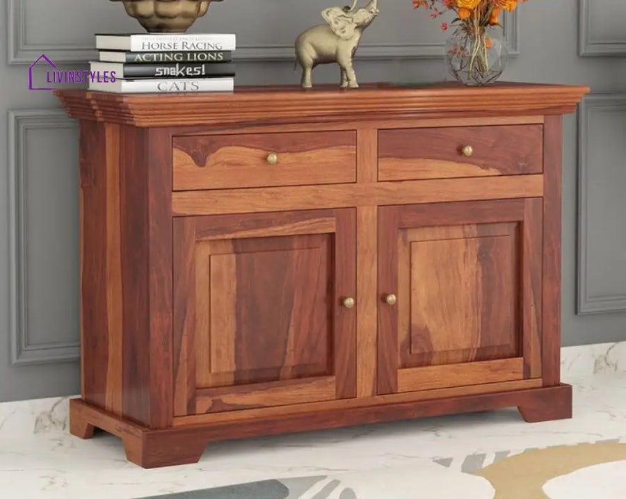 Biran Solid Wood 2 Drawer Cabinet
