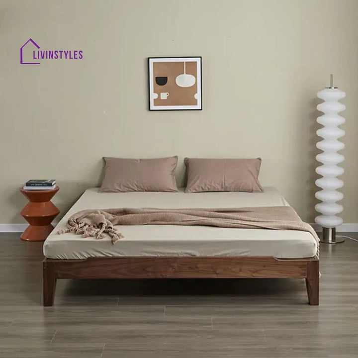 Biran Solid Wood Bed without Storage