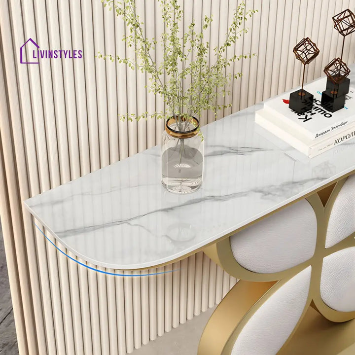 Biran Stainless Steel Living Room Console Table