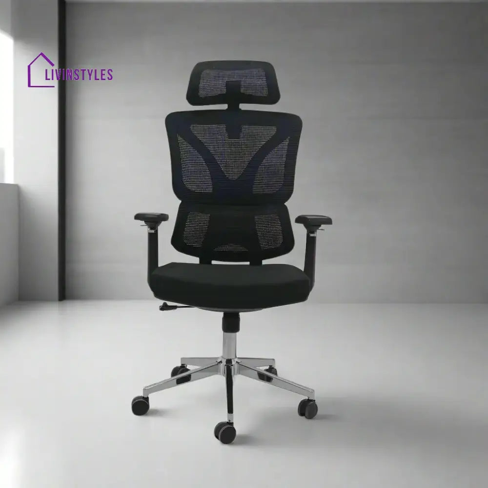 Black Ergo Gladiator Executive Office Chair with Head Rest