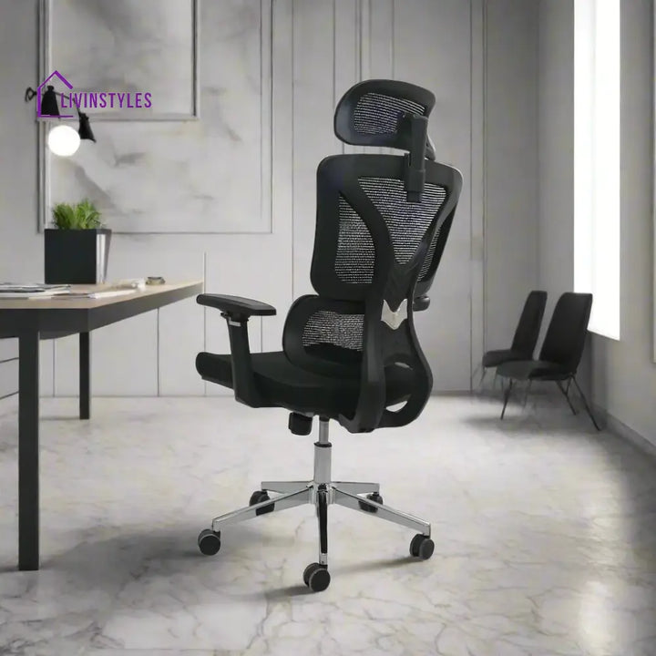 Black Ergo Gladiator Executive Office Chair with Head Rest