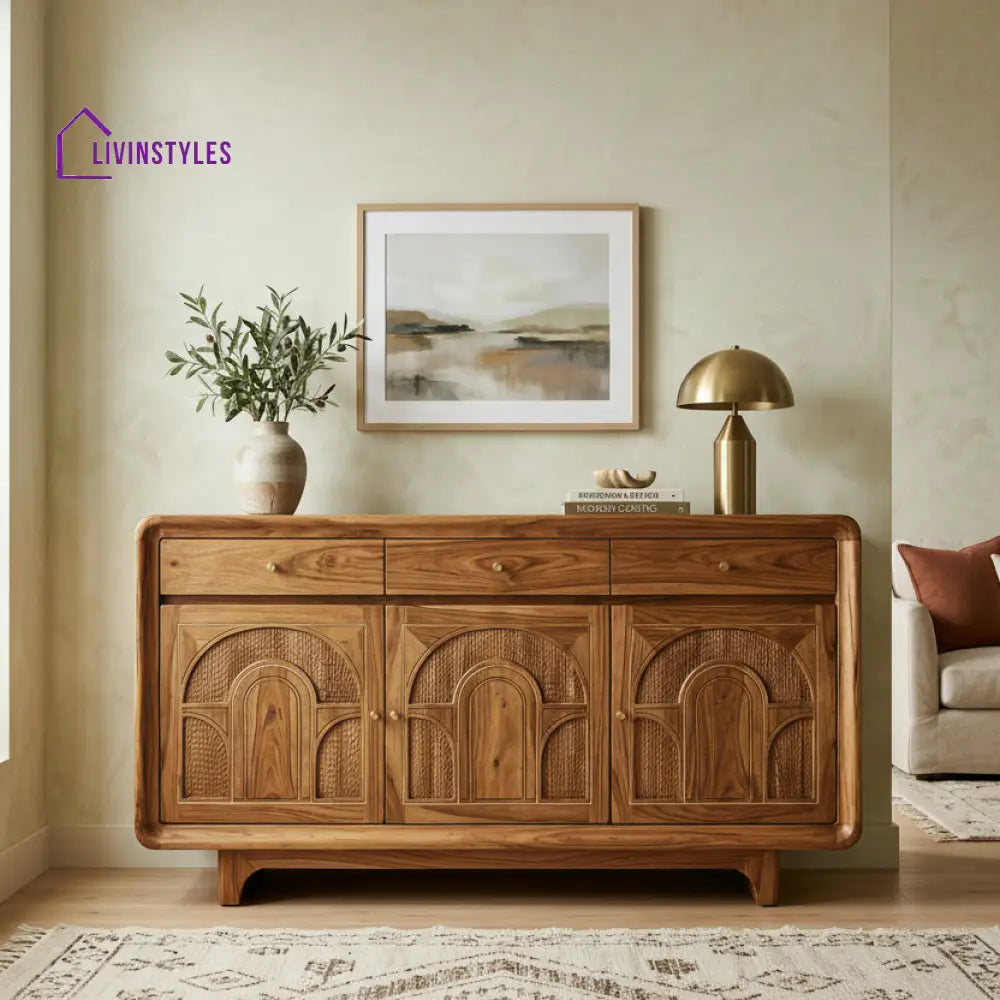 Blake Sheesham Wood Cabinet and Sideboard (Honey Finish)