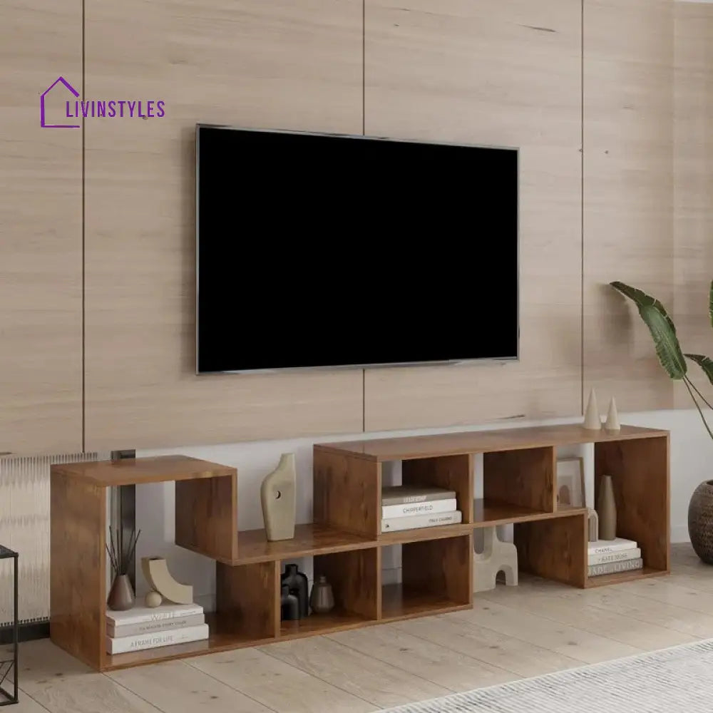 Blakely Wooden Finish Tv Unit Stand for Living Room