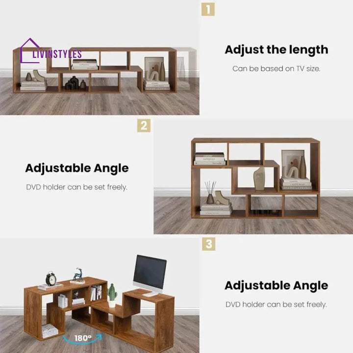Blakely Wooden Finish Tv Unit Stand for Living Room