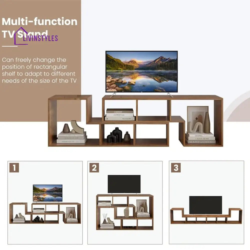 Blakely Wooden Finish Tv Unit Stand for Living Room