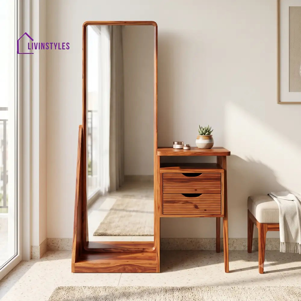Blanche Premium Solid Wood Dressing Table for Bedroom | New Designer Dressing Unit