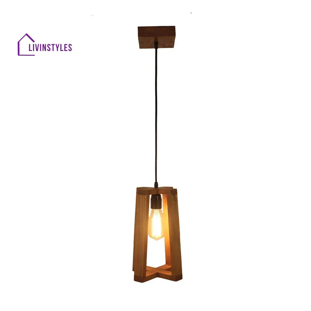 Blender Brown Wooden Single Hanging Lamp Lamps