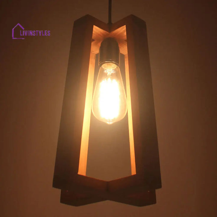 Blender Brown Wooden Single Hanging Lamp Lamps