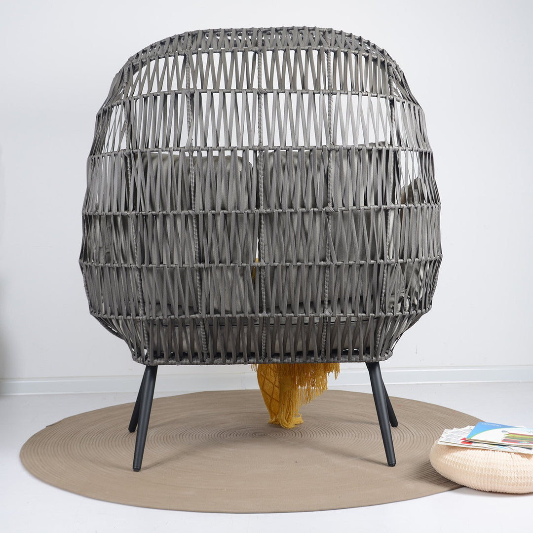 Fraga Double Seater Swing Basket For Balcony & Garden (Grey)