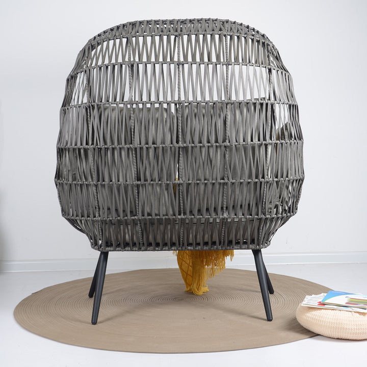 Fraga Double Seater Swing Basket For Balcony & Garden (Grey)