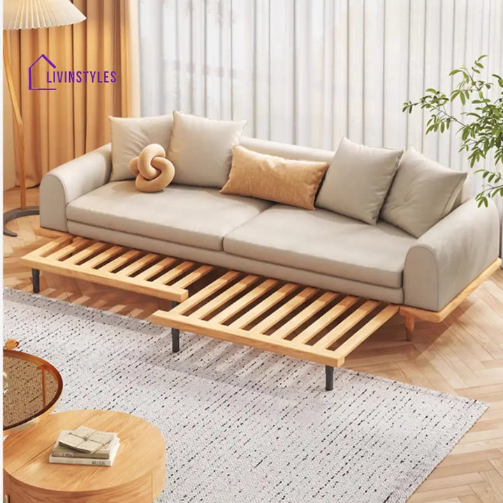 Japandi Minimalism Solid Wood Sofa Bed SOFA BED
