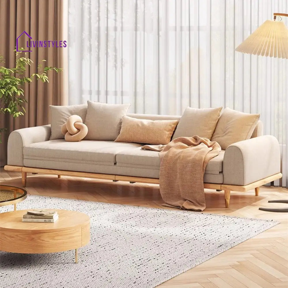 Japandi Minimalism Solid Wood Sofa Bed SOFA BED