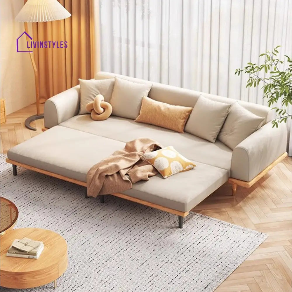 Japandi Minimalism Solid Wood Sofa Bed SOFA BED