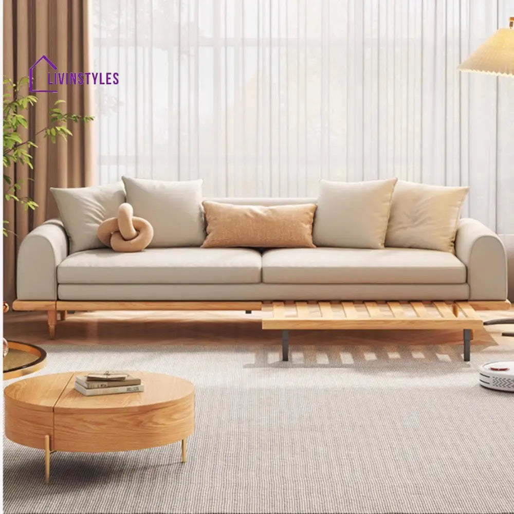 Japandi Minimalism Solid Wood Sofa Bed SOFA BED