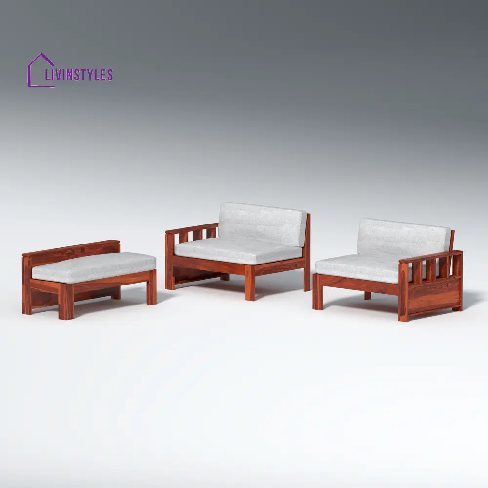 Bogdan L Shape Sheesham Wood Sofa In Light Honey sofa