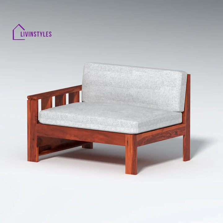 Bogdan L Shape Sheesham Wood Sofa In Light Honey sofa