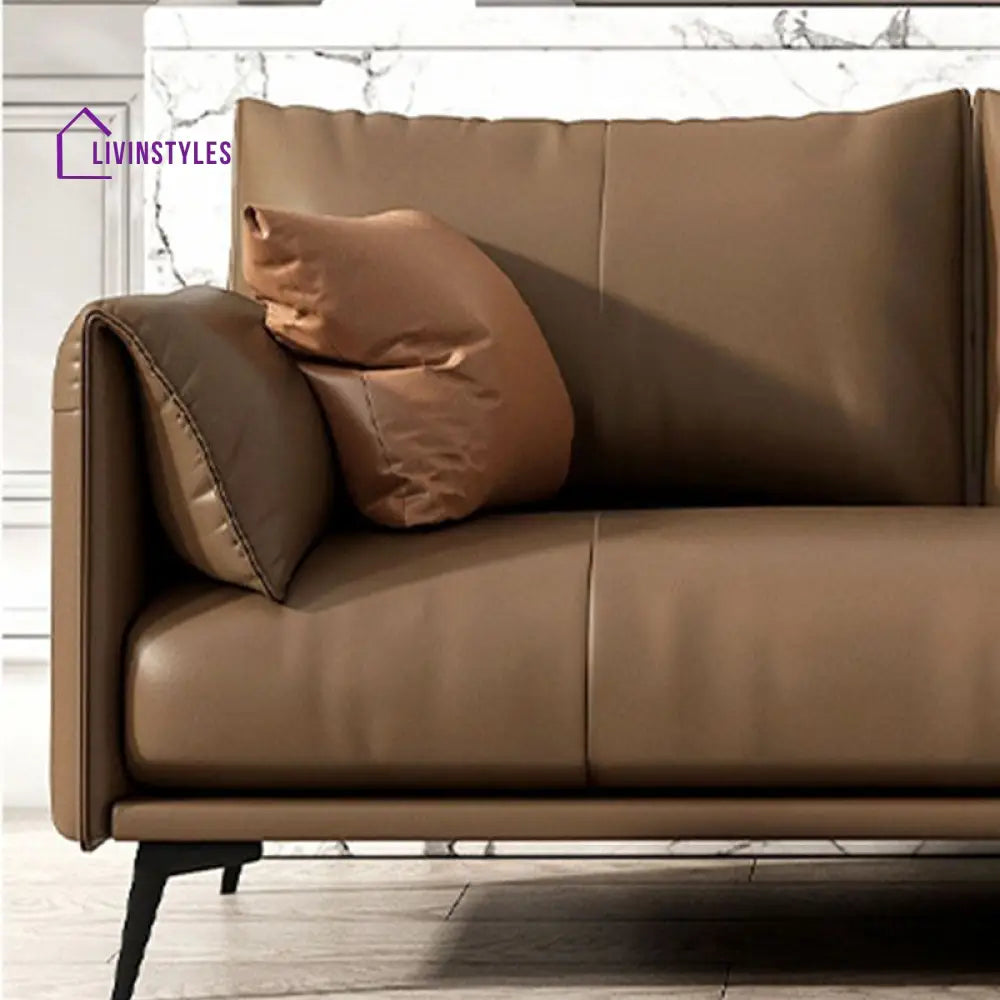 Bogdan Leatherette 3 Seater Sofa for Living Room