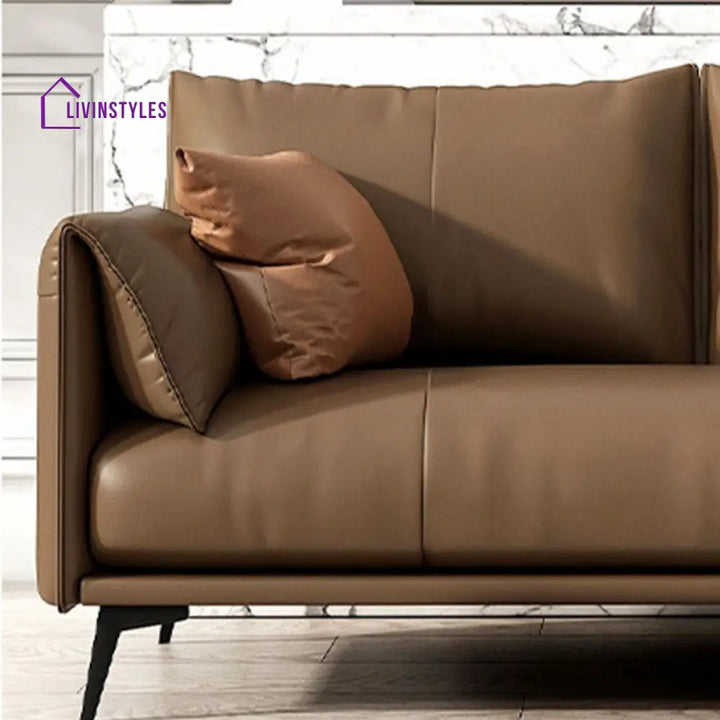 Bogdan Leatherette 3 Seater Sofa for Living Room