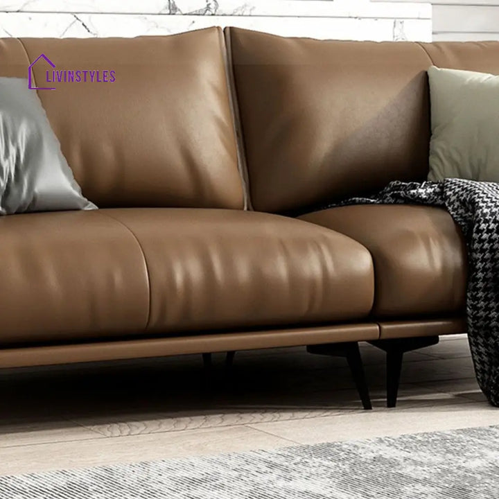 Bogdan Leatherette 3 Seater Sofa for Living Room