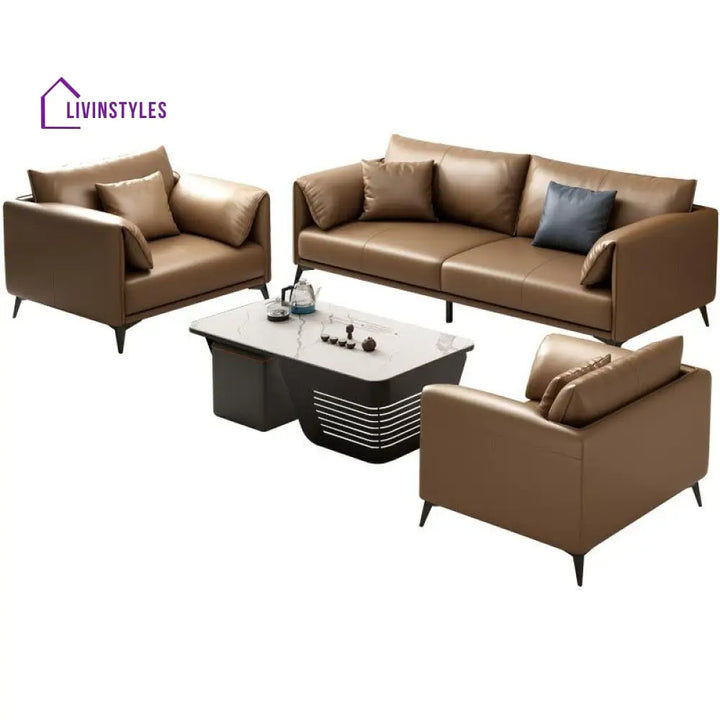 Bogdan Leatherette 3 Seater Sofa for Living Room