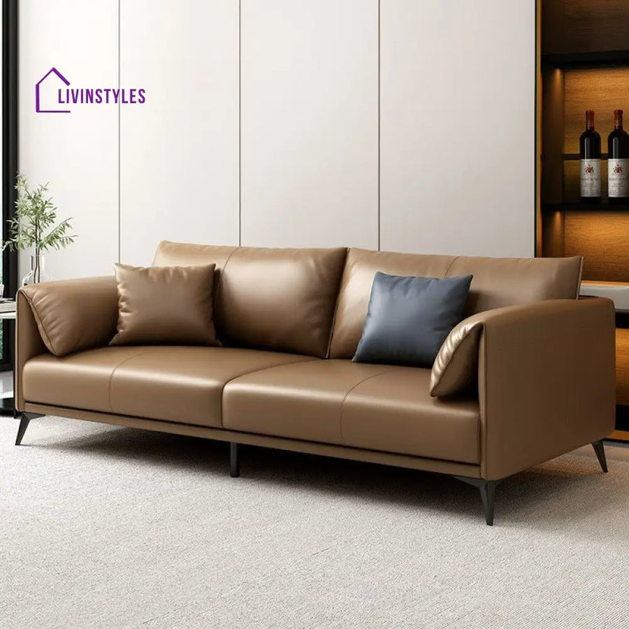 Bogdan Leatherette 3 Seater Sofa for Living Room