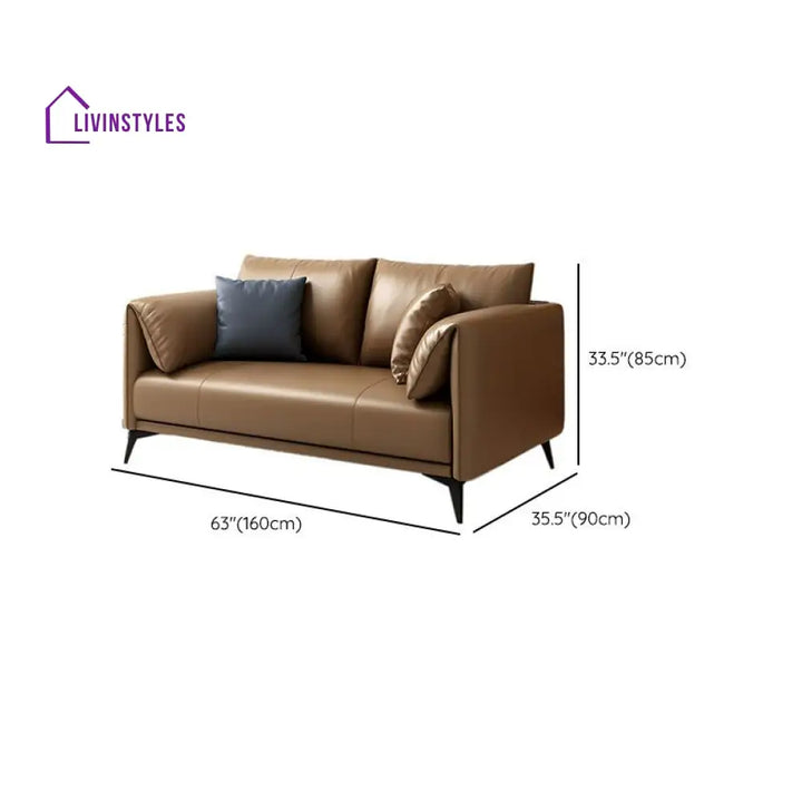 Bogdan Leatherette 3 Seater Sofa for Living Room