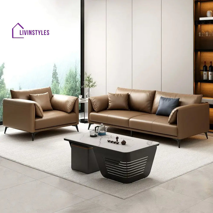 Bogdan Leatherette 3 Seater Sofa for Living Room