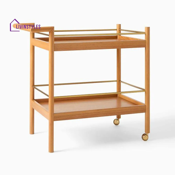 Bohdan Mid-Century Bar Trolley Cart