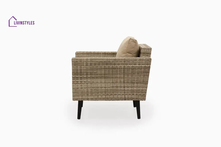 Bonfilia Outdoor Sofa Set 2 Seater 2 Single seater and 1 Center Table (Seashell) - Sofa Sets