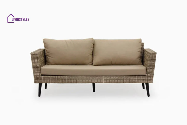 Bonfilia Outdoor Sofa Set 2 Seater 2 Single seater and 1 Center Table (Seashell) - Sofa Sets
