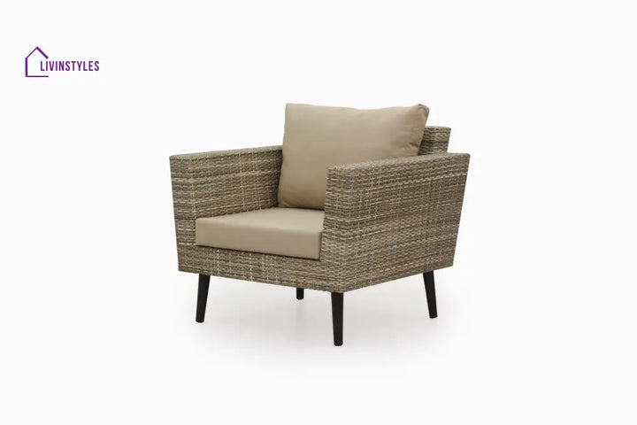 Bonfilia Outdoor Sofa Set 2 Seater 2 Single seater and 1 Center Table (Seashell) - Sofa Sets
