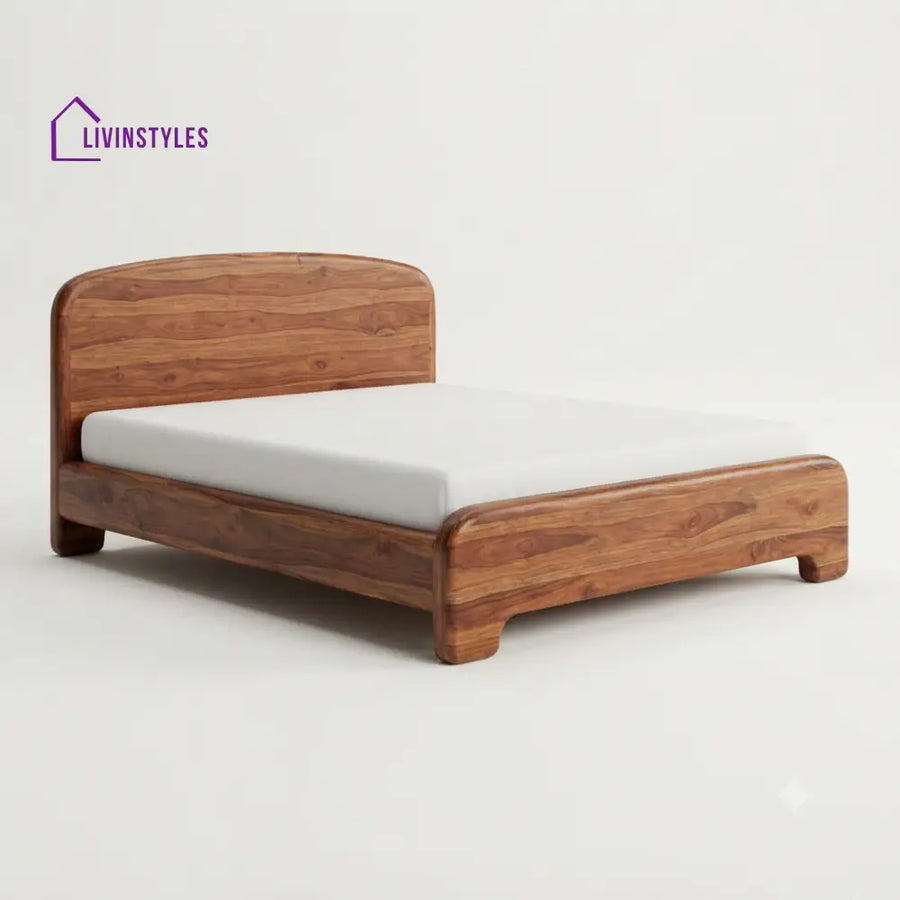 Bongi Wooden Double Bed | King Size Bed | Queen Size Bed - Bed Without Storage