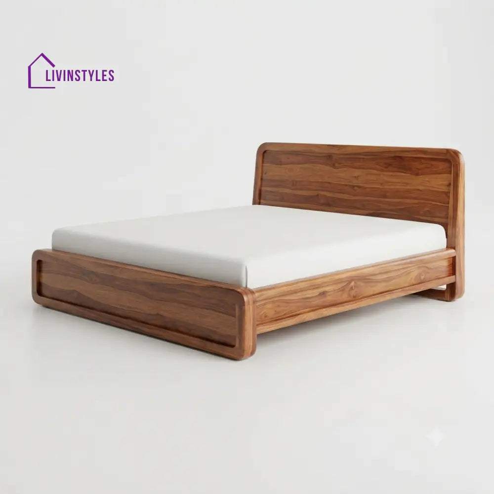 Boniswa Wooden Double Bed | King Size Bed | Queen Size Bed - Bed Without Storage