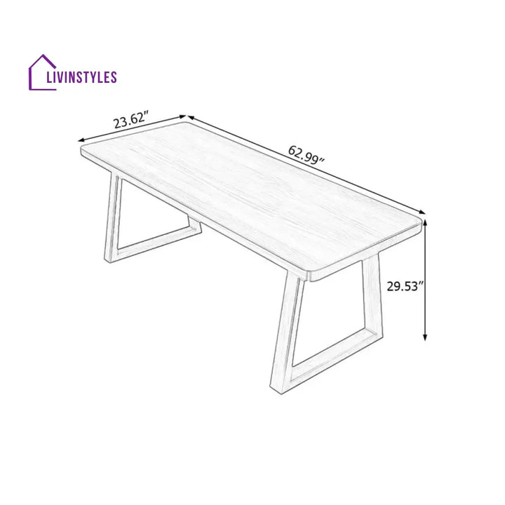 Boris Solid Wood Study Table for Students