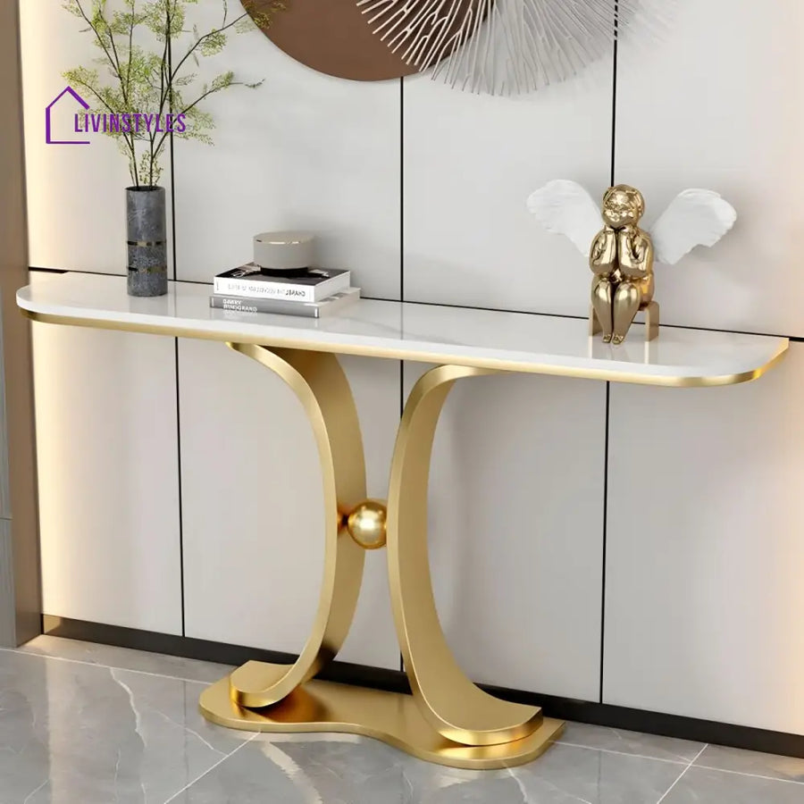 Boris Stainless Steel Console Table for Living Room