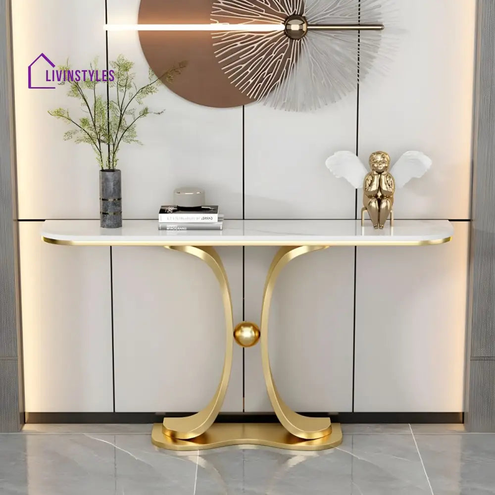 Boris Stainless Steel Console Table for Living Room
