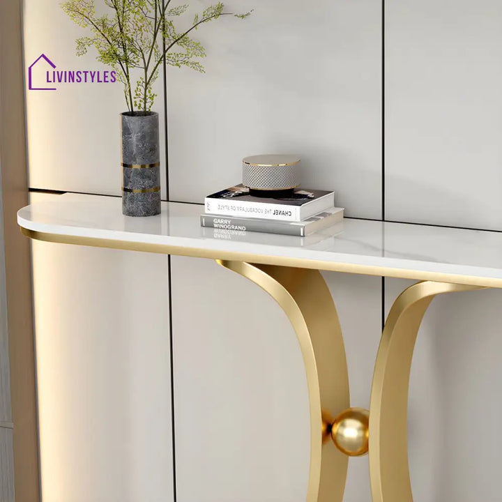Boris Stainless Steel Console Table for Living Room